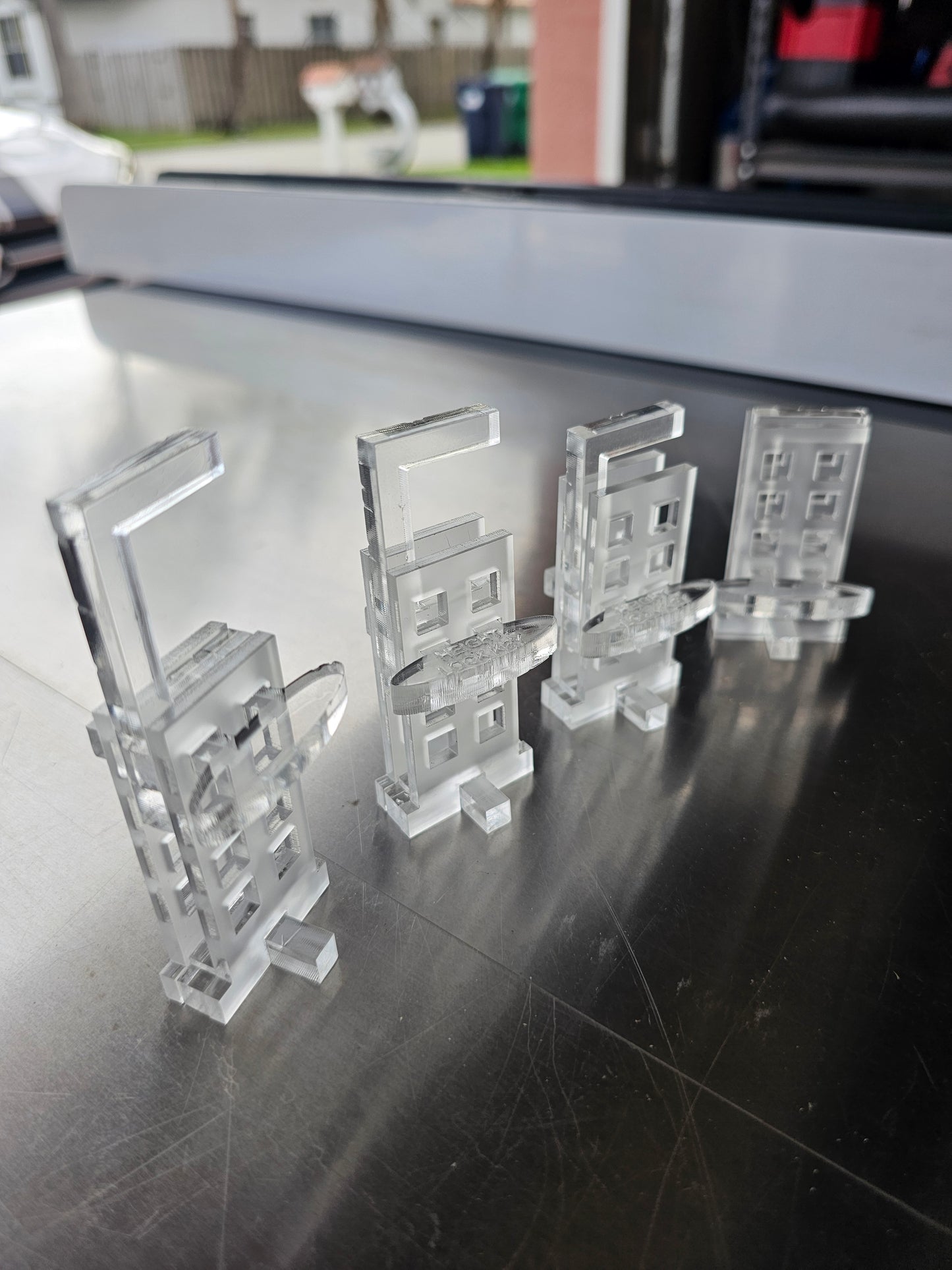 Acrylic Laser Cutter Risers-set of 4